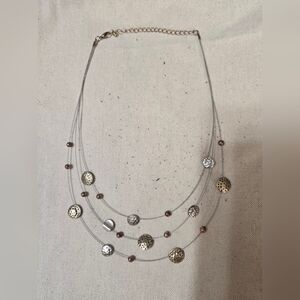 Lia Sophia Gold and Silver Multi-Strand Necklace